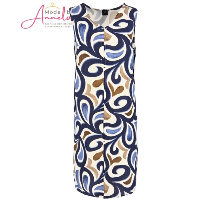 FOS Jurk Linde Drip Navy bruin
